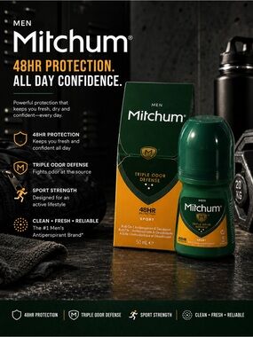 Mitchum Men Sport Roll-On Antiperspirant Deodorant 48HR Protection 50mL